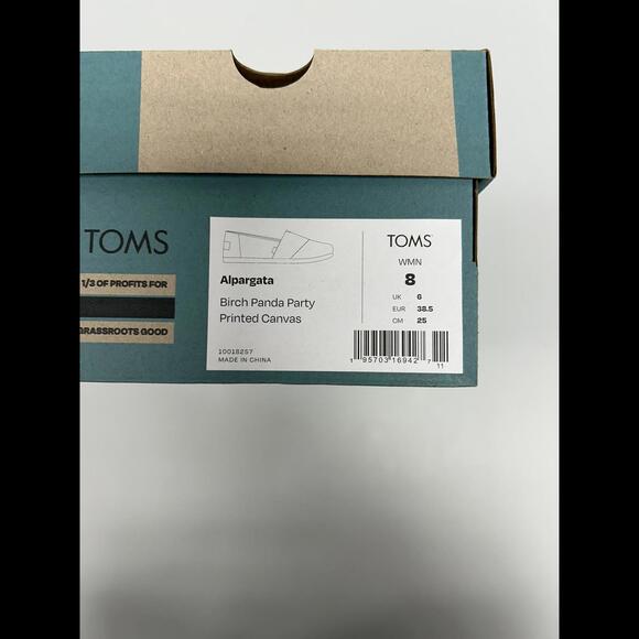 TOMS Panda Print Slip-On Shoes - Picture 8 of 9